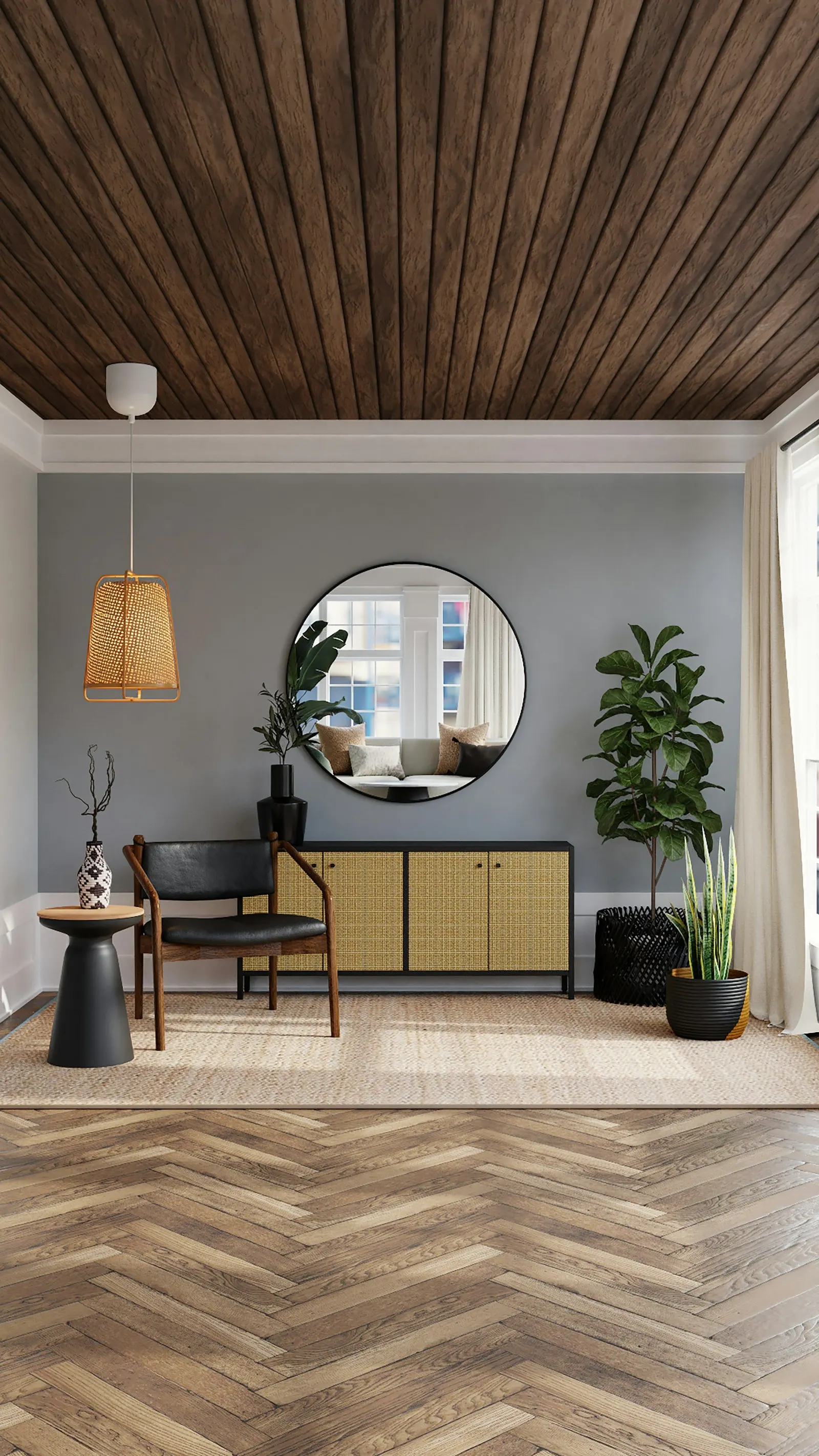 Lys gang med planter